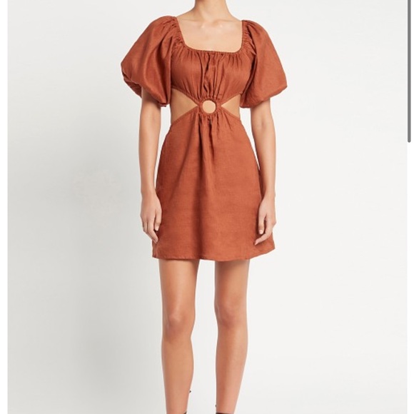 Faithfull the Brand Almero Linen Mini Dress NWOT - Picture 2 of 7